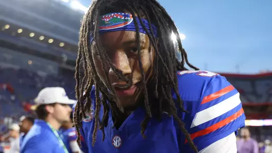 during the Gators' game against the Texas Longhorns on Saturday, October 4, 2025 at Ben Hill Griffin Stadium in Gainesville, Fla. / UAA Communications photo by Maddie Washburn