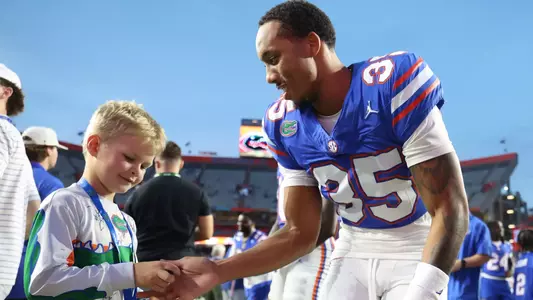 during the Gators' game against the Texas Longhorns on Saturday, October 4, 2025 at Ben Hill Griffin Stadium in Gainesville, Fla. / UAA Communications photo by Maddie Washburn