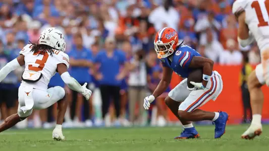 during the Gators' game against the Texas Longhorns on Saturday, October 4, 2025 at Ben Hill Griffin Stadium in Gainesville, Fla. / UAA Communications photo by Maddie Washburn