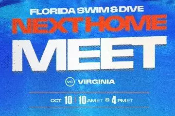 Florida Swim & Dive Next Home Meet vs Virginia | Oct 10 | 10AM and 4PM