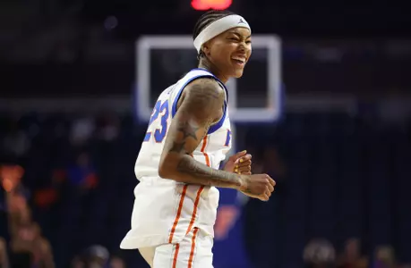Liv McGill Smiles After Scoring Three of Her Career-high 38 Points vs. Chattanooga on Nov. 6, 2025