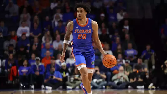 during the Gators' game against the Seminoles on Tuesday, November 11, 2025 at Exactech Arena at the Stephen C. O'Connell Center in Gainesville, FL / UAA Communications photo by Jordan Perez