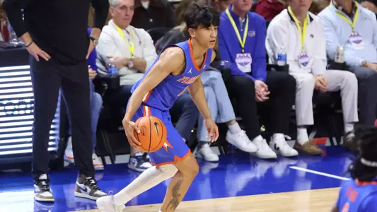 during the Gators' game against the Florida State Seminoles on Tuesday, November 11, 2025 at Exactech Arena at the Stephen C. O'Connell Center in Gainesville, FL / UAA Communications photo by Maddie Washburn