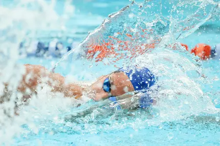 during the Gators' meet against the Cavaliers on Friday, October 10, 2025 at the Stephen C. O’Connell Center Natatorium in Gainesville, FL / UAA Communications photo by Morgan Hurd