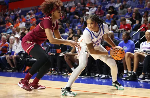 2025 11 20 Laila Reynolds eyes the lane against Florida State