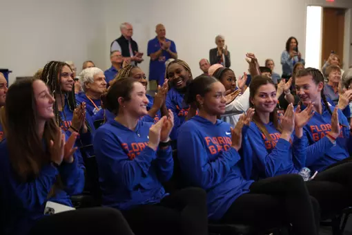 during NCAA Volleyball Selection Show on Sunday, November 30, 2025 at LOCATION NAME in Gainesville, FL / UAA Communications photo by Rachel Rusch