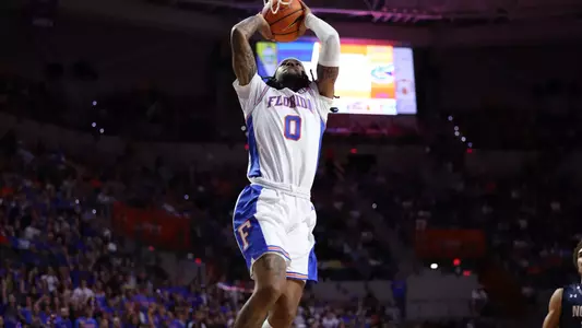 during the Gators' game against the Ospreys on Thursday, November 6, 2025 at Exactech Arena at the Stephen C. O'Connell Center in Gainesville, FL / UAA Communications photo by Bella Rosa