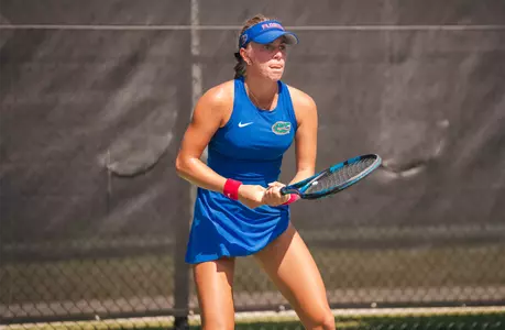 Gabia Paskauskas waiting to return serve