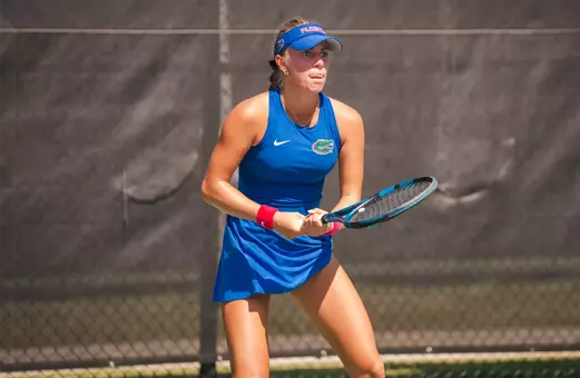 Gabia Paskauskas waiting to return serve