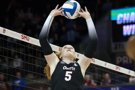 during the Gators' match against the SMU Mustangs on Saturday, December 6, 2025 at Moody Coliseum in Dallas, Tx. / UAA Communications photo by Hannah White