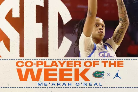 Me'Arah O'Neal was named the Co-SEC Player of the Week on Dec. 30, 2025