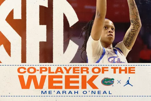 Me'Arah O'Neal was named the Co-SEC Player of the Week on Dec. 30, 2025