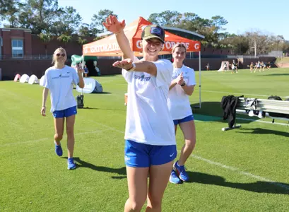 during the Gators' game against the Owls on Sunday, February 9, 2025 at Donald R. Dizney Stadium in Gainesville, FL / UAA Communications photo by Bella Rosa