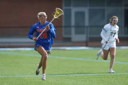 during the Gators' game against the Bluejays on Friday, February 7, 2025 at Homewood Field in Baltimore, MD / UAA Communications photo by Peyton Stoike