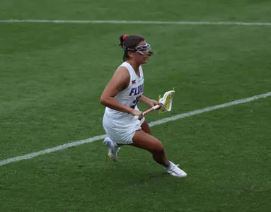 during the Gators' game against the North Carolina Tar Heels on Saturday, February 15, 2025 at Donald R. Dizney Stadium in Gainesville, FL / UAA Communications photo by Maddie Washburn