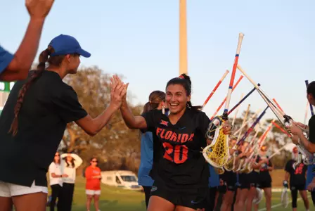 during the Gators' game against the University of South Florida Bulls on February 18th, 2025 at Tampa, Florida  / UAA Communications photo by Leslie White