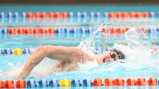 during the Gators' meet for the Florida Invitational on Thursday, February 27, 2025 at the Stephen C. O?Connell Center Natatorium in Gainesville, FL / UAA Communications photo by Bryce Mitchell