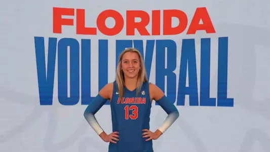 during the Gators' match recruits on Sunday, September 10, 2023 at Exactech Arena at the Stephen C. O'Connell Center in Gainesville, Fla. / UAA Communications photo by Gabriella Whisler