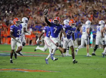 during the Gators' game against the Kentucky Wildcats on Saturday, October 19, 2024 at Ben Hill Griffin Stadium in Gainesville, Fla. / UAA Communications photo by Jay Metz