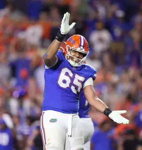 during the Gators' game against the Kentucky Wildcats on Saturday, October 19, 2024 at Ben Hill Griffin Stadium in Gainesville, Fla. / UAA Communications photo by Bryce Mitchell