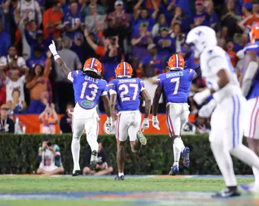 during the Gators' game against the Kentucky Wildcats on Saturday, October 19, 2024 at Ben Hill Griffin Stadium in Gainesville, Fla. / UAA Communications photo by Bryce Mitchell