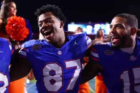 during the Gators' game against the Kentucky Wildcats on Saturday, October 19, 2024 at Ben Hill Griffin Stadium in Gainesville, Fla. / UAA Communications photo by Jordan Perez