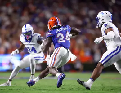 during the Gators' game against the Kentucky Wildcats on Saturday, October 19, 2024 at Ben Hill Griffin Stadium in Gainesville, Fla. / UAA Communications photo by Maddie Washburn