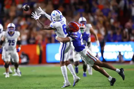 during the Gators' game against the Kentucky Wildcats on Saturday, October 19, 2024 at Ben Hill Griffin Stadium in Gainesville, Fla. / UAA Communications photo by Jordan Perez