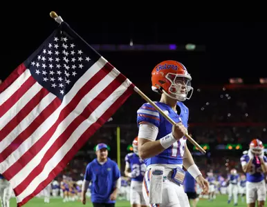 during the Gators' game against the Kentucky Wildcats on Saturday, October 19, 2024 at Ben Hill Griffin Stadium in Gainesville, Fla. / UAA Communications photo by Bryce Mitchell