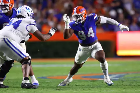 during the Gators' game against the Kentucky Wildcats on Saturday, October 19, 2024 at Ben Hill Griffin Stadium in Gainesville, Fla. / UAA Communications photo by Jordan Perez