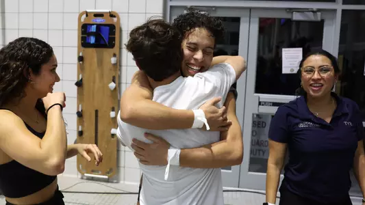 during the Gators' meet at SEC Championships Day 6 on Saturday, February 22, 2025 at the Gabrielsen Natatorium in Athens, GA / UAA Communications photo by Bryce Mitchell