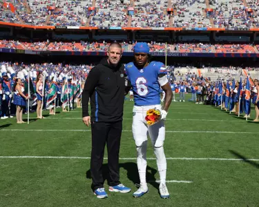 during the Gators' game against the Ole Miss Rebels on Saturday, November 23, 2024 at Ben Hill Griffin Stadium in Gainesville, Fla. / UAA Communications photo by Maddie Washburn
