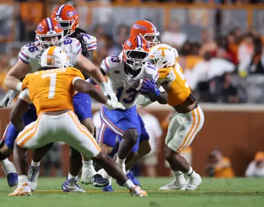 during the Gators' game against the Tennessee Volunteers on Saturday, October 12, 2024 at Neyland Stadium in Knoxville, Tenn. / UAA Communications photo by Maddie Washburn