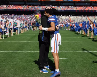 during the Gators' game against the Ole Miss Rebels on Saturday, November 23, 2024 at Ben Hill Griffin Stadium in Gainesville, Fla. / UAA Communications photo by Maddie Washburn