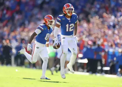 during the Gators' game against the Ole Miss Rebels on Saturday, November 23, 2024 at Ben Hill Griffin Stadium in Gainesville, Fla. / UAA Communications photo by Maura Schaeffer