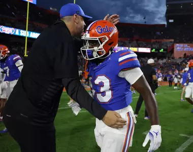 during the Gators' game against the UCF Knights on Saturday, October 5, 2024 at Ben Hill Griffin Stadium in Gainesville, Fla. / UAA Communications photo by Maddie Washburn