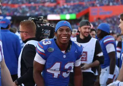 during the Gators' game against the Ole Miss Rebels on Saturday, November 23, 2024 at Ben Hill Griffin Stadium in Gainesville, Fla. / UAA Communications photo by Maura Schaeffer