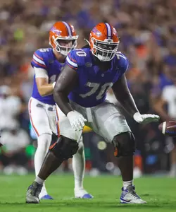during the Gators' game against the UCF Knights on Saturday, October 5, 2024 at Ben Hill Griffin Stadium in Gainesville, Fla. / UAA Communications photo by Maddie Washburn