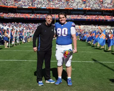 during the Gators' game against the Ole Miss Rebels on Saturday, November 23, 2024 at Ben Hill Griffin Stadium in Gainesville, Fla. / UAA Communications photo by Maddie Washburn
