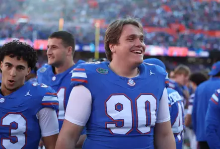 during the Gators' game against the Ole Miss Rebels on Saturday, November 23, 2024 at Ben Hill Griffin Stadium in Gainesville, Fla. / UAA Communications photo by Maura Schaeffer