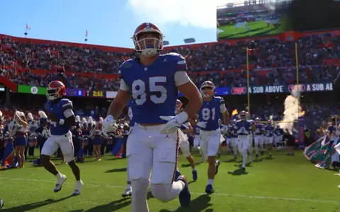 during the Gators' game against the Ole Miss Rebels on Saturday, November 23, 2024 at Ben Hill Griffin Stadium in Gainesville, Fla. / UAA Communications photo by Maura Schaeffer