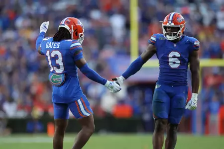 during the Gators' game against the LSU Tigers on Saturday, November 16, 2024 at Ben Hill Griffin Stadium in Gainesville, Fla. / UAA Communications photo by Trenton Bardi