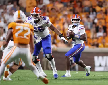 during the Gators' game against the Tennessee Volunteers on Saturday, October 12, 2024 at Neyland Stadium in Knoxville, Tenn. / UAA Communications photo by Maddie Washburn