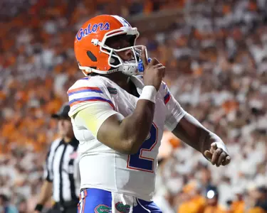 during the Gators' game against the Tennessee Volunteers on Saturday, October 12, 2024 at Neyland Stadium in Knoxville, Tenn. / UAA Communications photo by Maddie Washburn