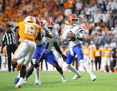 during the Gators' game against the Tennessee Volunteers on Saturday, October 12, 2024 at Neyland Stadium in Knoxville, Tenn. / UAA Communications photo by Maddie Washburn