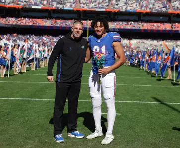 during the Gators' game against the Ole Miss Rebels on Saturday, November 23, 2024 at Ben Hill Griffin Stadium in Gainesville, Fla. / UAA Communications photo by Maddie Washburn