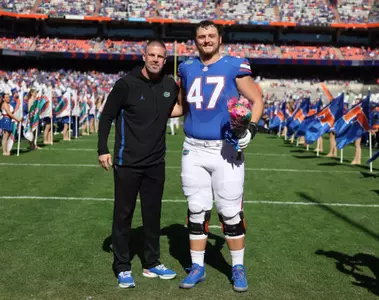during the Gators' game against the Ole Miss Rebels on Saturday, November 23, 2024 at Ben Hill Griffin Stadium in Gainesville, Fla. / UAA Communications photo by Maddie Washburn