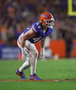 during the Gators' game against the UCF Knights on Saturday, October 5, 2024 at Ben Hill Griffin Stadium in Gainesville, Fla. / UAA Communications photo by Maddie Washburn