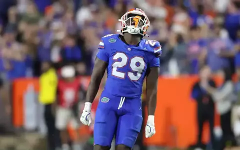 during the Gators' game against the LSU Tigers on Saturday, November 16, 2024 at Ben Hill Griffin Stadium in Gainesville, Fla. / UAA Communications photo by Trenton Bardi
