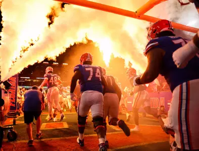 during the Gators' game against the UCF Knights on Saturday, October 5, 2024 at Ben Hill Griffin Stadium in Gainesville, Fla. / UAA Communications photo by Maddie Washburn